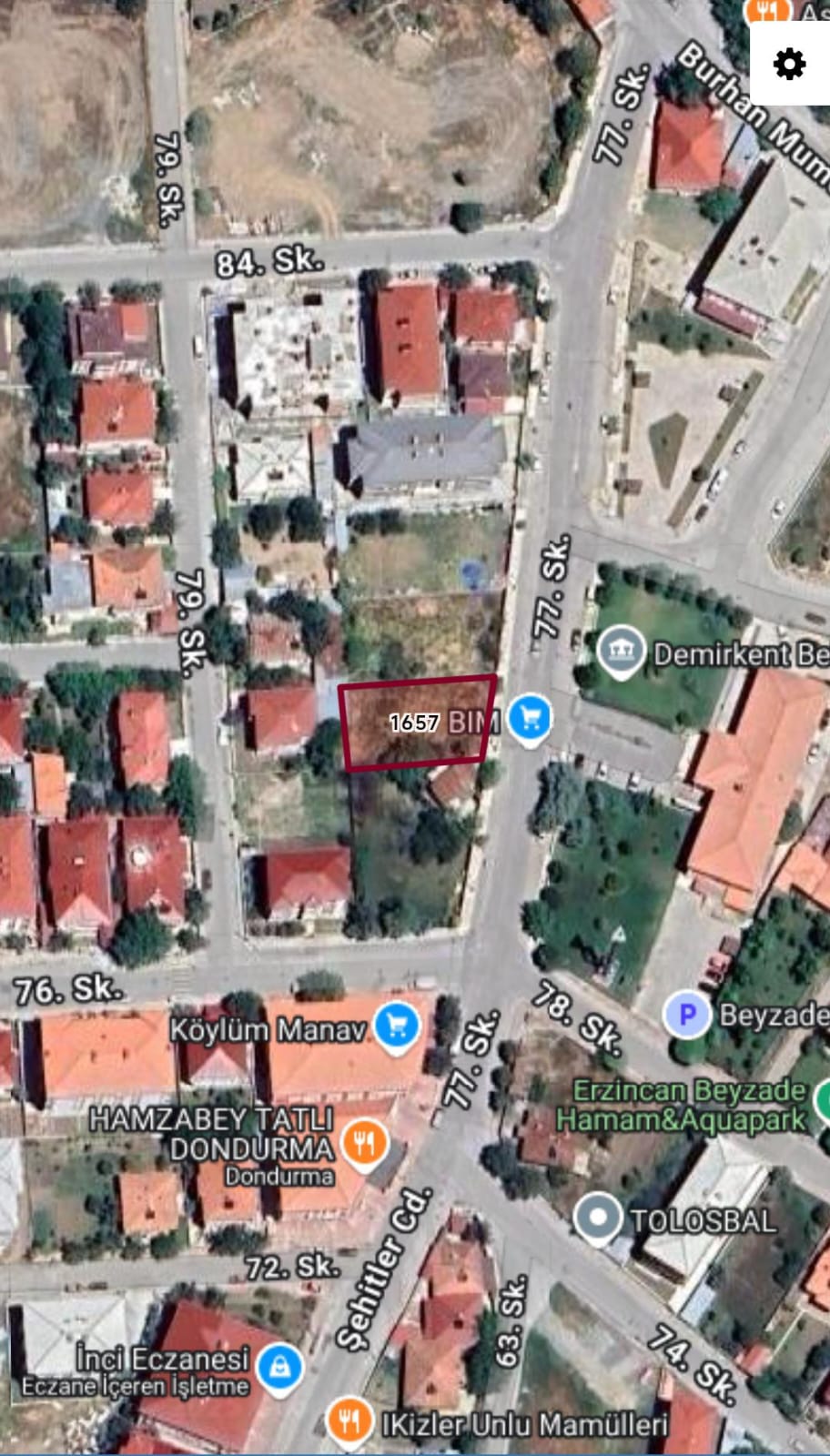 DEMİRKENT'TE MERKEZİ KONUMDA ARSA 560M² Erzincan / Merkez / Demirkent Mh. - ERZİNCAN MERKEZ fotoğraf 2